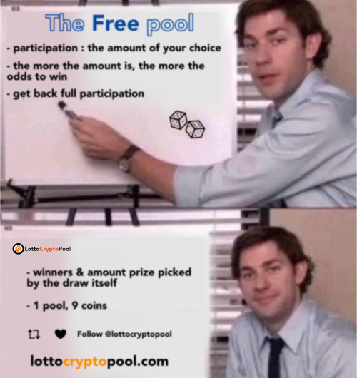 lottocryptopool's tweet photo. 🔥#LotteryAlert🎲
The Free pool💸
▶️#participation : the amount of your choice
▶️Get back full participation
▶️Number & amount prize picked by the #draw
Good luck🧡
🔗 https://t.co/gMlWdiVcII
#Cryptos #lottocryptopool #Lotto #BTC #ETH #ADA #BNB #MATIC #DOT #SOL #XRP #USDT https://t.co/RHwG0IOpbM
