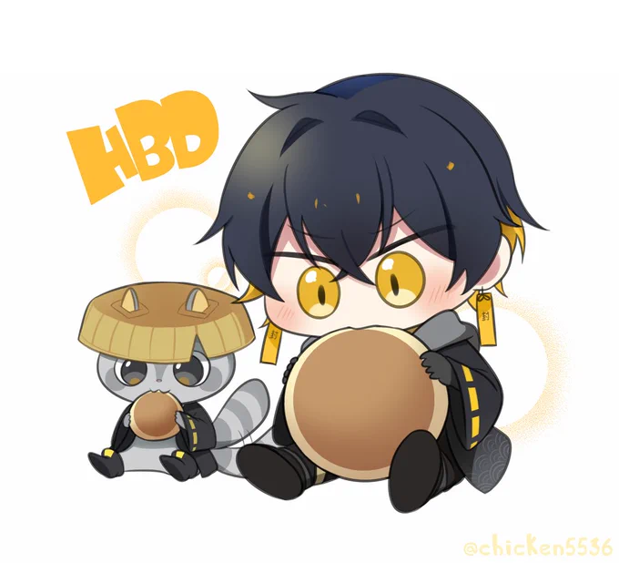 🥳HAPPY BIRTHDAY 封魔くん🦝
#封魔絵 
#夜十神封魔生誕祭2022 