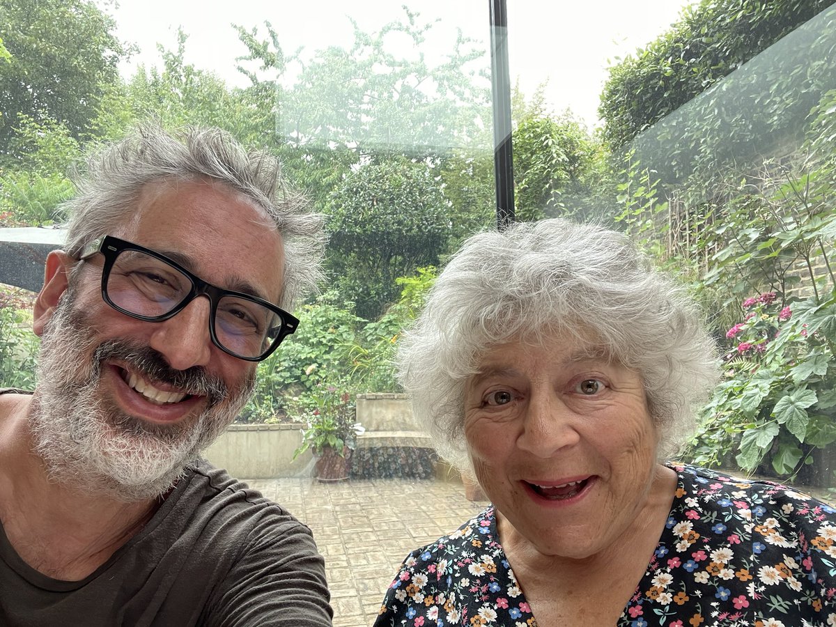 Filming for my @Channel4 Jews Don’t Count documentary with the great @MMargolyes