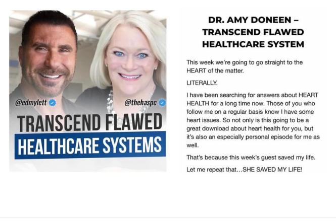 Watch/listen to Dr. Amy Doneen's episode on the <a href="/EdMylett/">Ed Mylett</a> Show today &amp; find out WHY he says the prevention plan in our new book, Healthy Heart, Healthy Brain, SAVED HIS LIFE--and could save yours too! linktr.ee/edmylett #maxout #hearthealth #wellness
