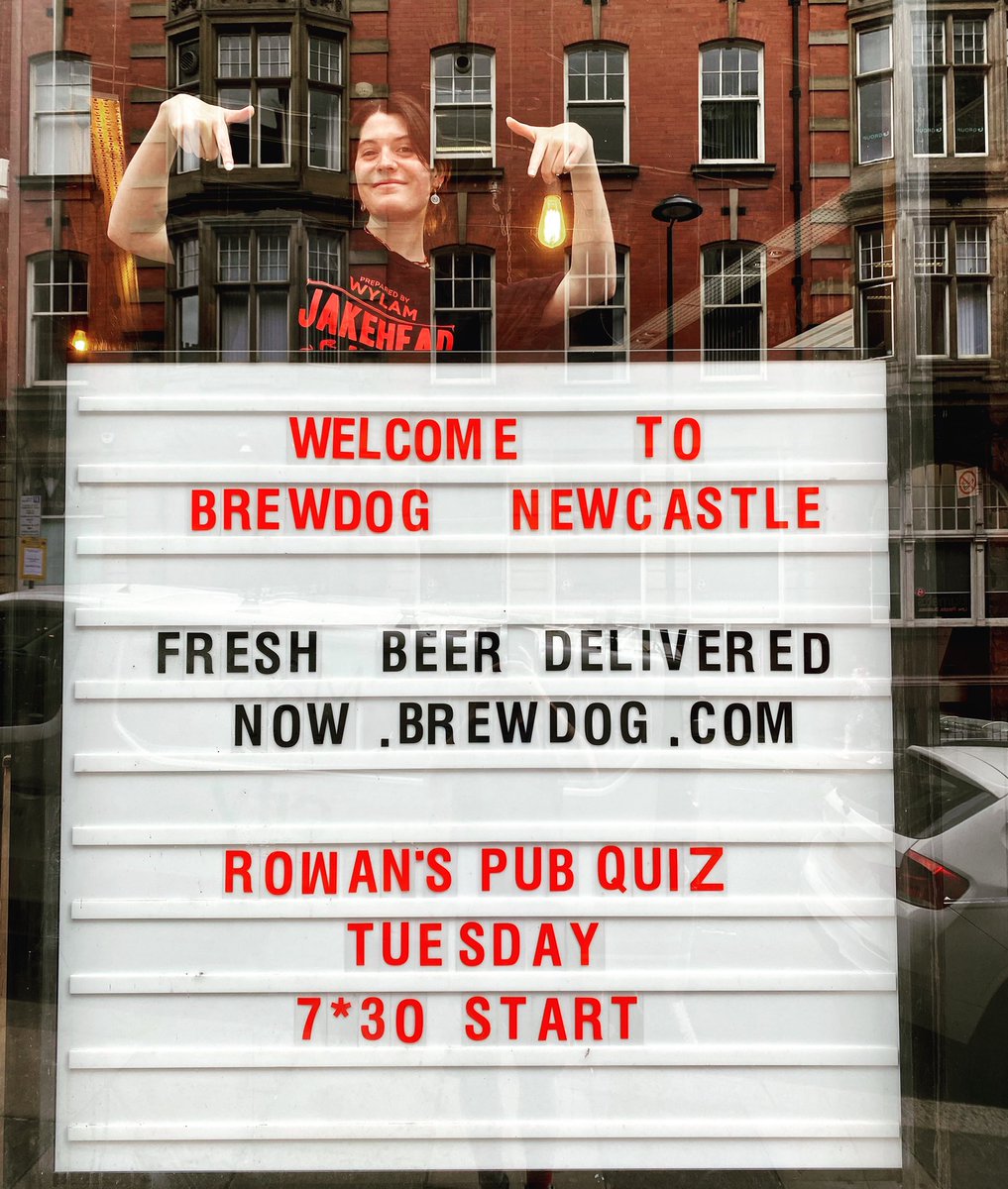 Mind Games! (A.K.A Rowan’s Pub Quiz)

Come join us this evening, quiz starts at 7:30, recommend you come down 7pm for a good seat.

It’s also the final day of our dearly beloved Rosie (seen here in ghost form) before she floats on down to London so come say hi 👋 👻
