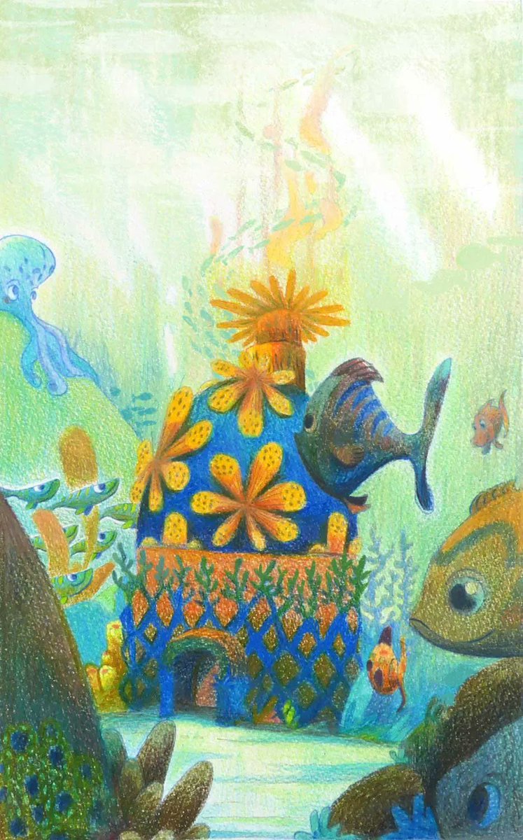 FavierAlizee's tweet photo. 🐟🐠🐙A little trip under the water is not a bad idea in this heat! 
You are cordially invited to John's house, he has prepared a summer party!
.
.
illustration for the "under water" theme by @clipstudioofficial
.
#cspcontest32 https://t.co/MRes7nnp9H