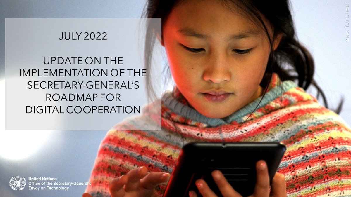 Our Office is proud to issue our latest update on the implementation of the <a href="/UN/">United Nations</a> Secretary-General's Roadmap for #DigitalCooperation and initial work to prepare for the #GlobalDigitalCompact.

See full report ➡️bit.ly/3Rvkrni - much thanks, as always, to all our partners!