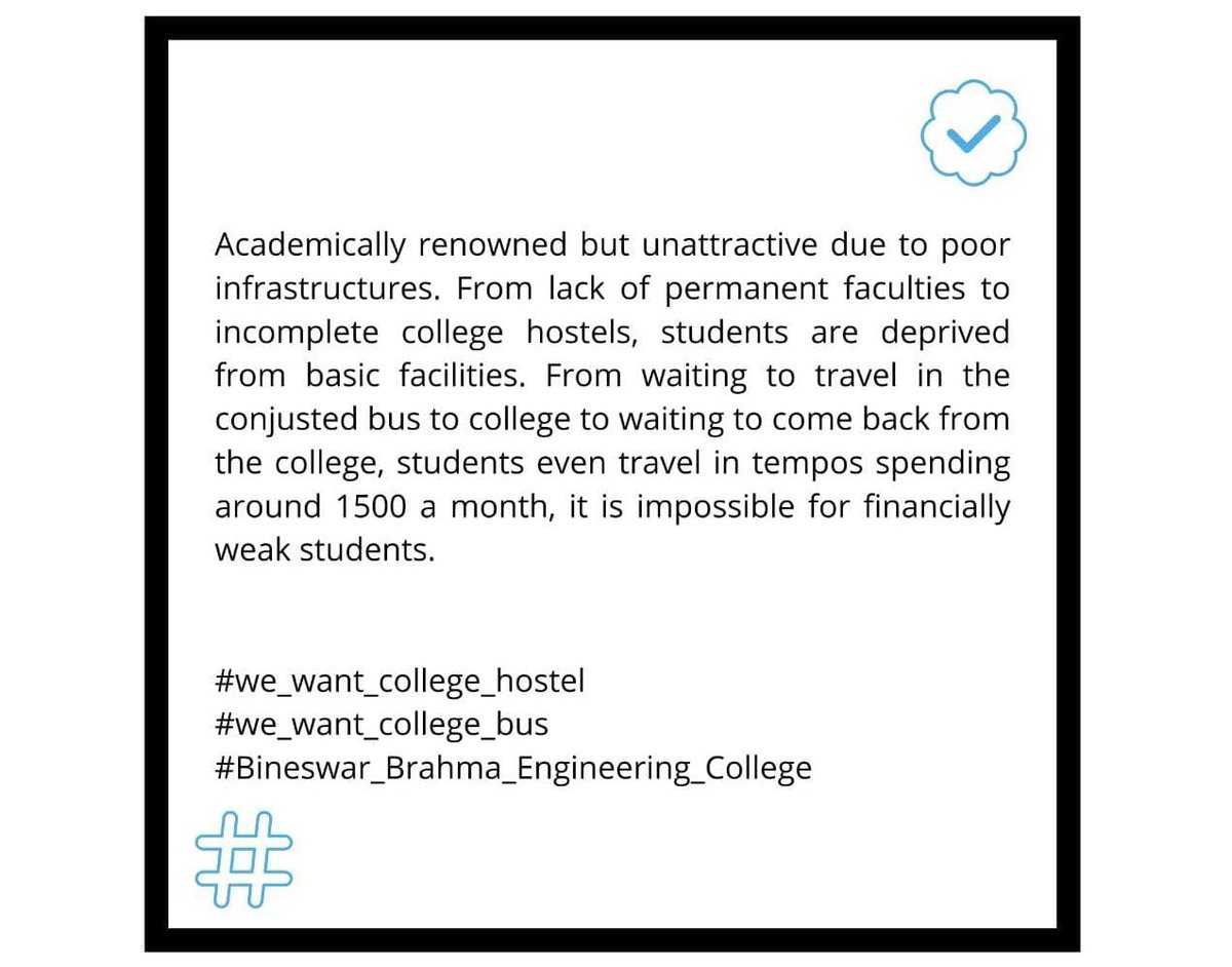 PriyankaBez3's tweet photo. #we_want_college_hostel #we_want_college_bus #Bineswar_Brahma_Engineering_College
#we_need_help_from_you
@himantabiswa @narendramodi @ranojpeguassam @PramodBoroBTR @NewsLiveGhy @DY365 @tnec_IN @News18Northeast @pratidintime @PragNews @NANDANPRATIM @atanubhuyan @thetruthin https://t.co/z3dSChjEDx