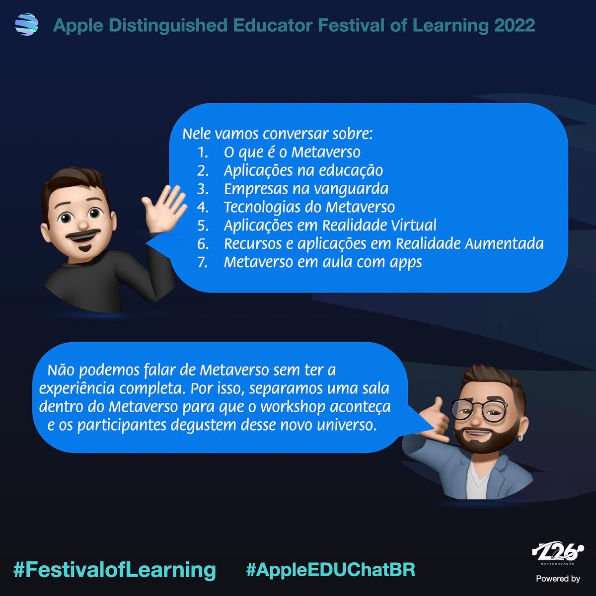 lobo_ph's tweet photo. Bora bater um papo sobre Metaverso e o que isso impacta sua sala de aula? #FestivalofLearning #ADEFestivalofLearning #AppleEDUChatBR https://t.co/UafqyDfDvX