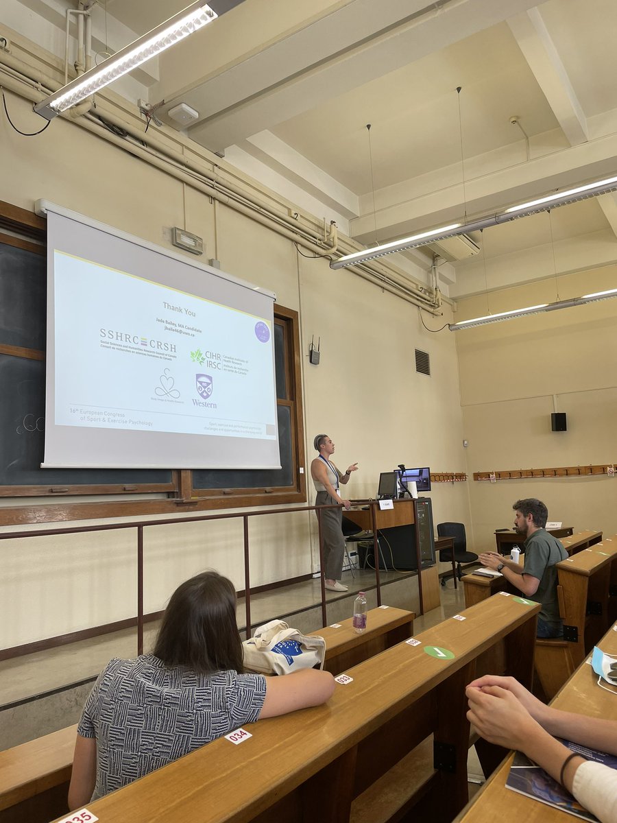 Body Image & Health Research Lab (@bihresearch) on Twitter photo Congratulations to BIH Master’s student, <a href="/jadebailss/">Jade Bailey</a>, for her presentation at <a href="/fepsac2022/">FEPSAC 2022 Padova</a>! Jade’s research aimed to explore the antecedents and outcomes of a recalled weight stigmatizing experience in physical activity among adolescent girls. #FEPSAC2022 Congratulations to BIH Master’s student, <a href="/jadebailss/">Jade Bailey</a>, for her presentation at <a href="/fepsac2022/">FEPSAC 2022 Padova</a>! Jade’s research aimed to explore the antecedents and outcomes of a recalled weight stigmatizing experience in physical activity among adolescent girls. #FEPSAC2022