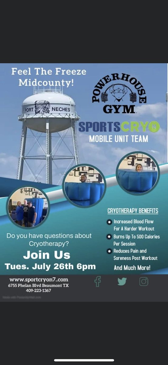 N7Cryo's tweet photo. #cryotherapy #portnechestx #healthandwellness #workout #Recovery #traveling https://t.co/8zr2F2qEKQ