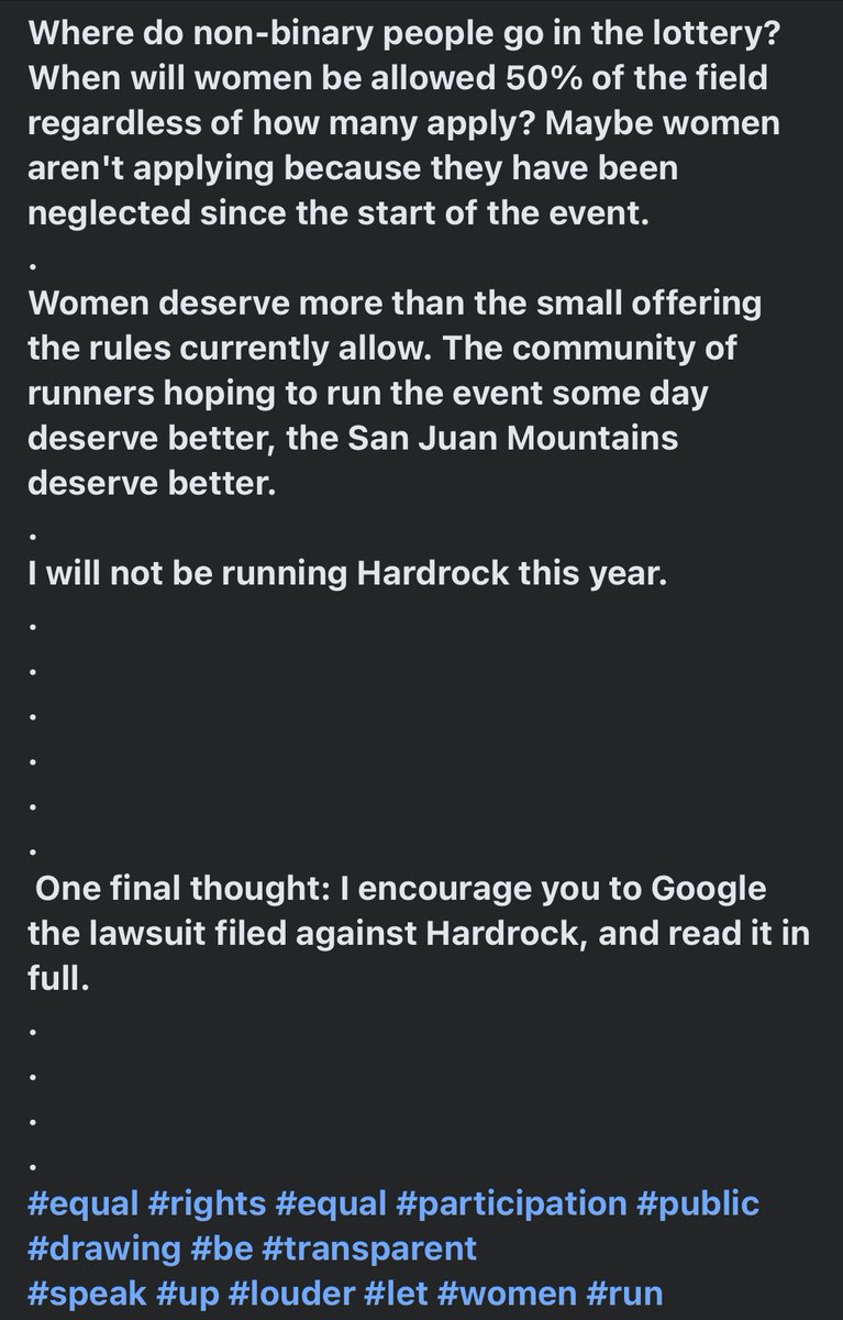 STrailrunner's tweet photo. An important read from an elite athlete https://t.co/n4rqmm9qo1