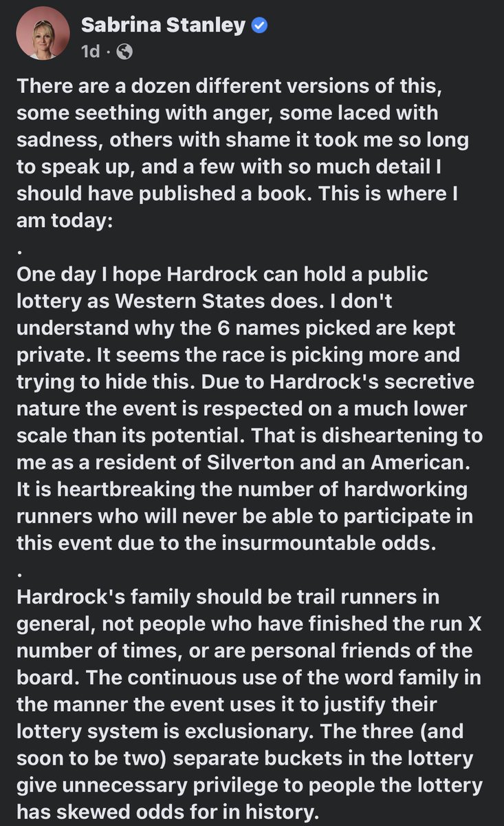 STrailrunner's tweet photo. An important read from an elite athlete https://t.co/n4rqmm9qo1