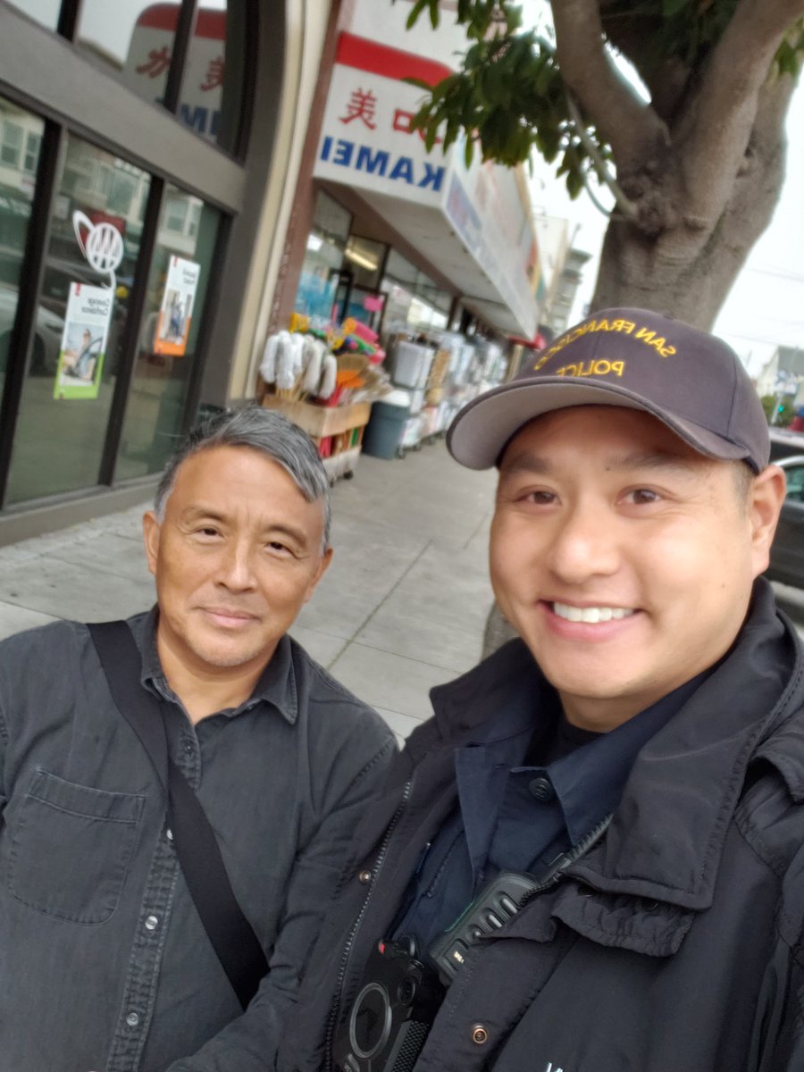 JoinSFPD's tweet photo. We are committed! Community building on 6th & Clement with Ofc. Tran at @SFPDRichmond 🤲🚔
#SFPD #community #safetywithrespect #joinsfpd https://t.co/vp8UNzm7Fz