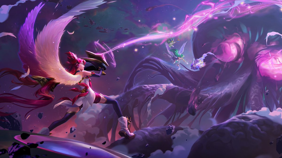 ジンクス(リーグ・オブ・レジェンド) 「Legends of Runeterra Star Guardian Jinx 」|Spideraxeのイラスト
