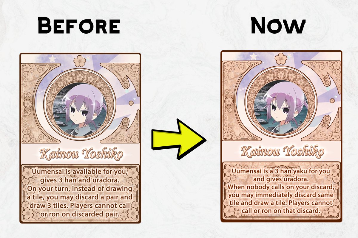 Saki_Cards's tweet photo. We are releasing a hotfix for Kainou Yoshiko! https://t.co/mBQHoaNmME