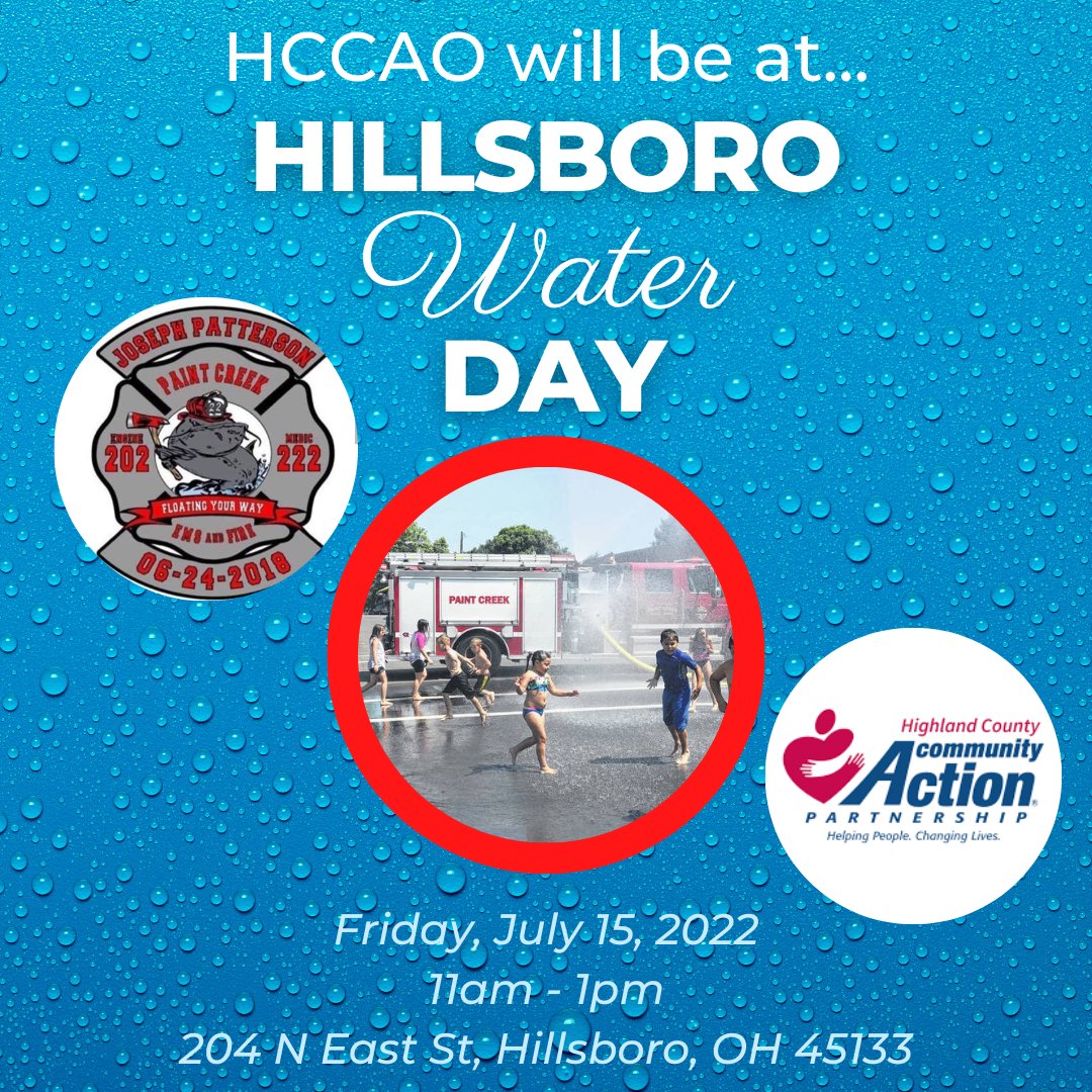HighlandCAO's tweet photo. Come see us this Friday for Hillsboro Water Day! We will have a table set up full of important and helpful information as well as fun things your kids will love! https://t.co/pBexN5vQG1