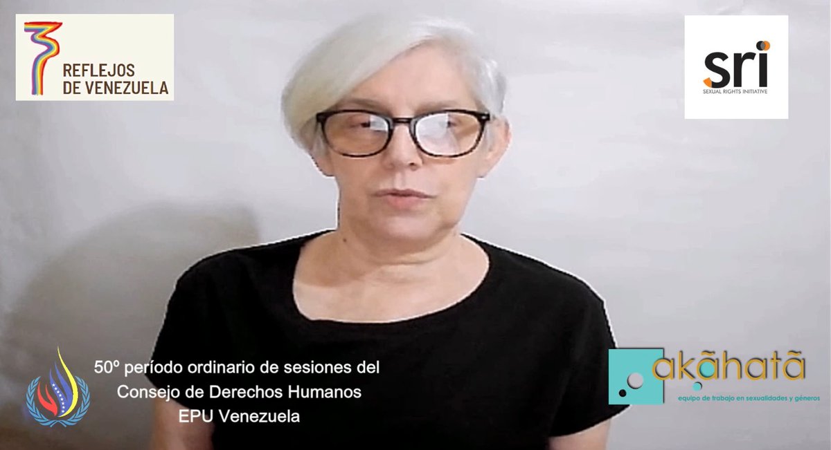 reflejosdevzla's tweet photo. Declaración de Reflejos de Venezuela y la Iniciativa por los Derechos Sexuales @SexualRights en #HRC50 #EPU #Venezuela #ONU #DDHH #LGBTIVe #VenezuelaNecesitaALaONu
@reflejosdevzla
@AkahataOrg
https://t.co/wyGg4MUjpz https://t.co/VA66C86Bny