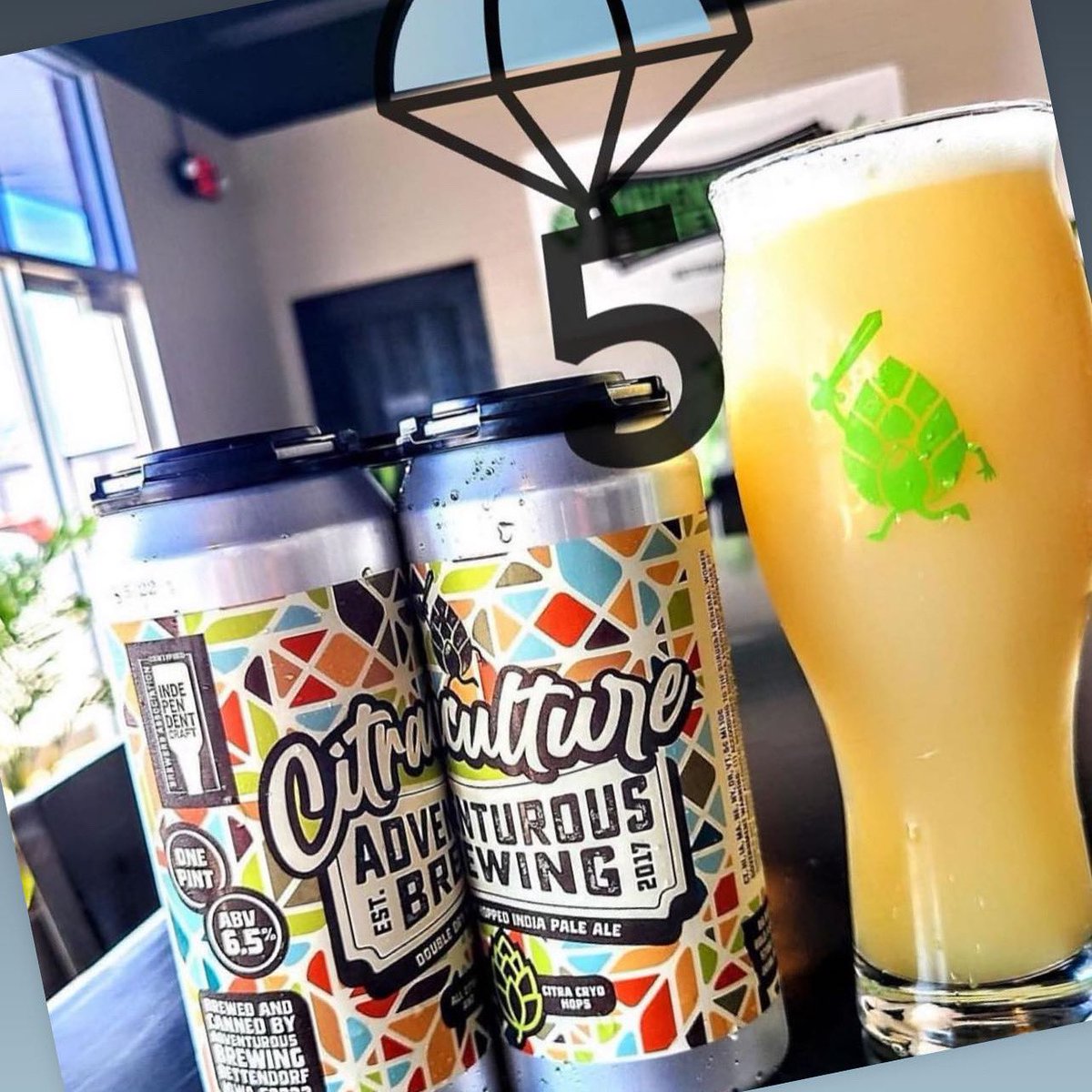 Citraculture came in at number 5 on top beer drops this week. This all citra 6.5% ipa is on tap and in cans to go.