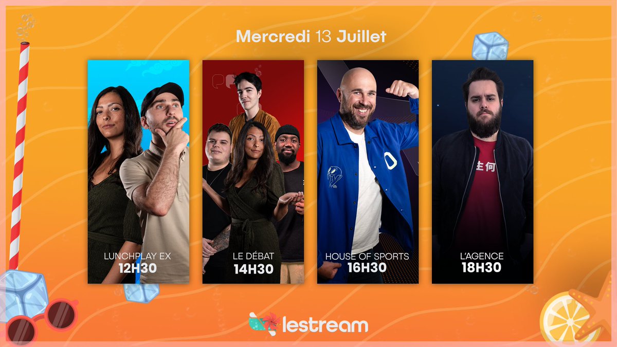 lestreamFR's tweet photo. 📌Le programme du jour ⬇️
🗞️ La revue de presse dans le #LunchPlayEX
📢 Votre émission #LeDébat
🏀 Le Best-of #HouseOfSports avec @FirstTeam101
🎲 Soirée JdR avec #LAgence🕵️♂️
👉 https://t.co/colhFrVlF9 https://t.co/1Ltdv1TaSE