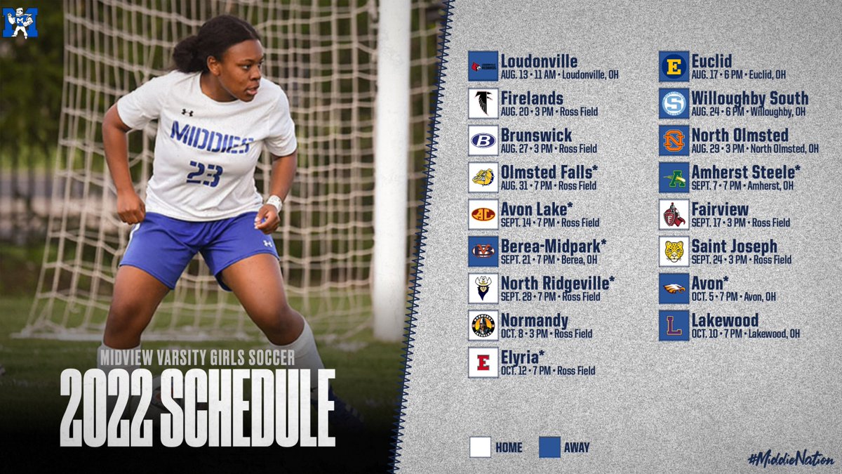 2022 Varsity Girls Soccer Schedule (Subject to Change)