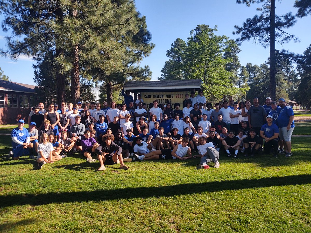 VanceMillerAZ's tweet photo. Thank you @AY_BILT and @CodyTCameron for hosting an outstanding camp for our Mesquite football program at Camp Shadow Pines! We got better this weekend. #dontgetbygetbetter #family #gumbo #football 🏈
@mesqwildcatFB @MesquiteAthDept 
@Coach_BFields 
@zettepierce https://t.co/T2TPFHl6h5