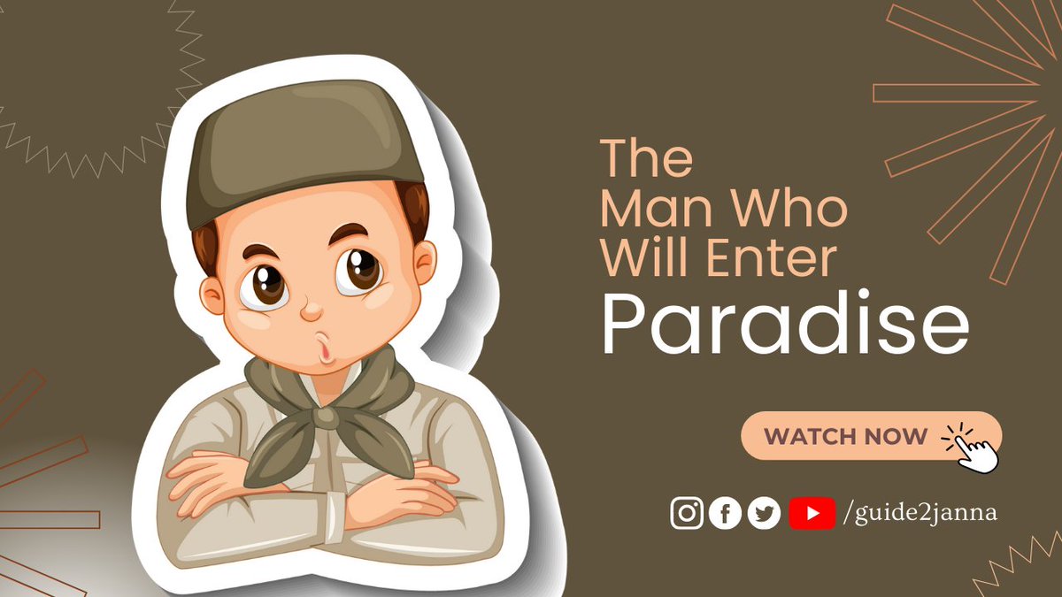 guide2janna's tweet photo. One day the Prophet peace be upon him looked at a man and said: Whoever likes to look at a man who will enter Paradise, let him look at this man. https://t.co/Uk3LDn2x9h https://t.co/ftQJxno43m