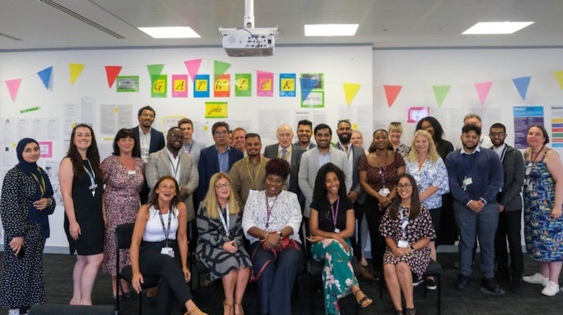 Prathiba01's tweet photo. So great to be part of #Gatwick Jobsfair today with over 100 job offers. Several happy employers &amp; jobseekers. My thanks to @FSBSOCIAL, and to South East and London colleagues for making this possible! @Gatwick_Airport. @juniorkinguk @MMorley_JCP @CarolMorrisDWP @RamachandranDWP https://t.co/8CpP2VkjcM
