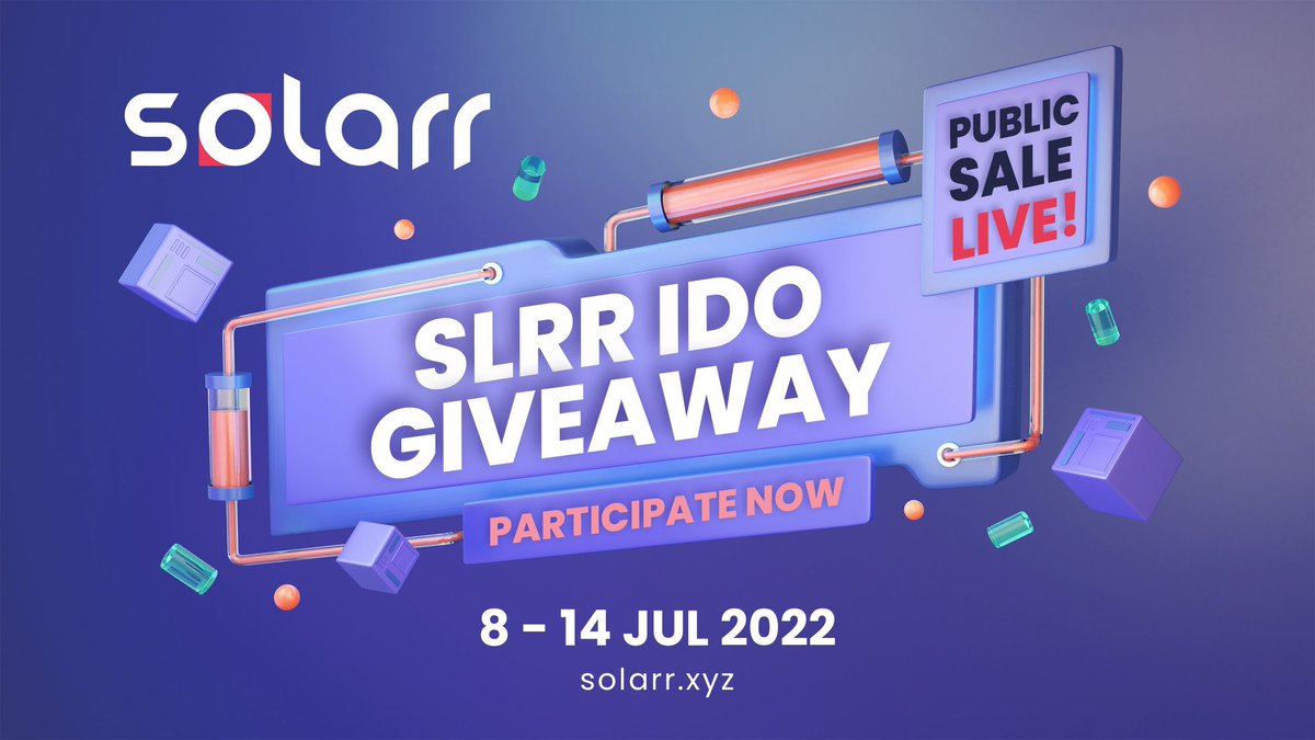 🎁 1000 #SLRR Tokens 🎁

✨ 1000 #SLRR tokens to a lucky winner. DeFi-Integrated NFT-Commerce Platform - accelerating NFT mass-adoption with utility, accessibility, and liquidity.

Rules:
1️⃣ Follow @solarrxyz &amp; <a href="/90BE90/">BE90</a>
2️⃣ Like and RT
3️⃣ Tag 2 Friends

⏰ 48 Hours!