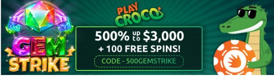 All Players Get 20 Free Spins on &#39;Gem Strike&#39; at PlayCroco Casino!