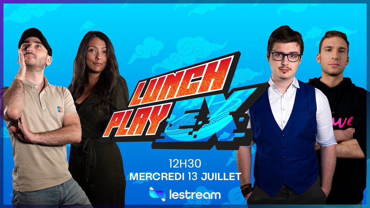 lestreamFR's tweet photo. 🗞️ On commence la journée avec le #LunchPlayEX !
En compagnie de @KenBogard @Lox2lajungle @Alex_Suriplay et @MaxCagnard !
On fait le bilan de la saison avec les coups de cœur et coups de gueule de chacun !
👉 https://t.co/colhFrVlF9 https://t.co/Txtma2iyrO