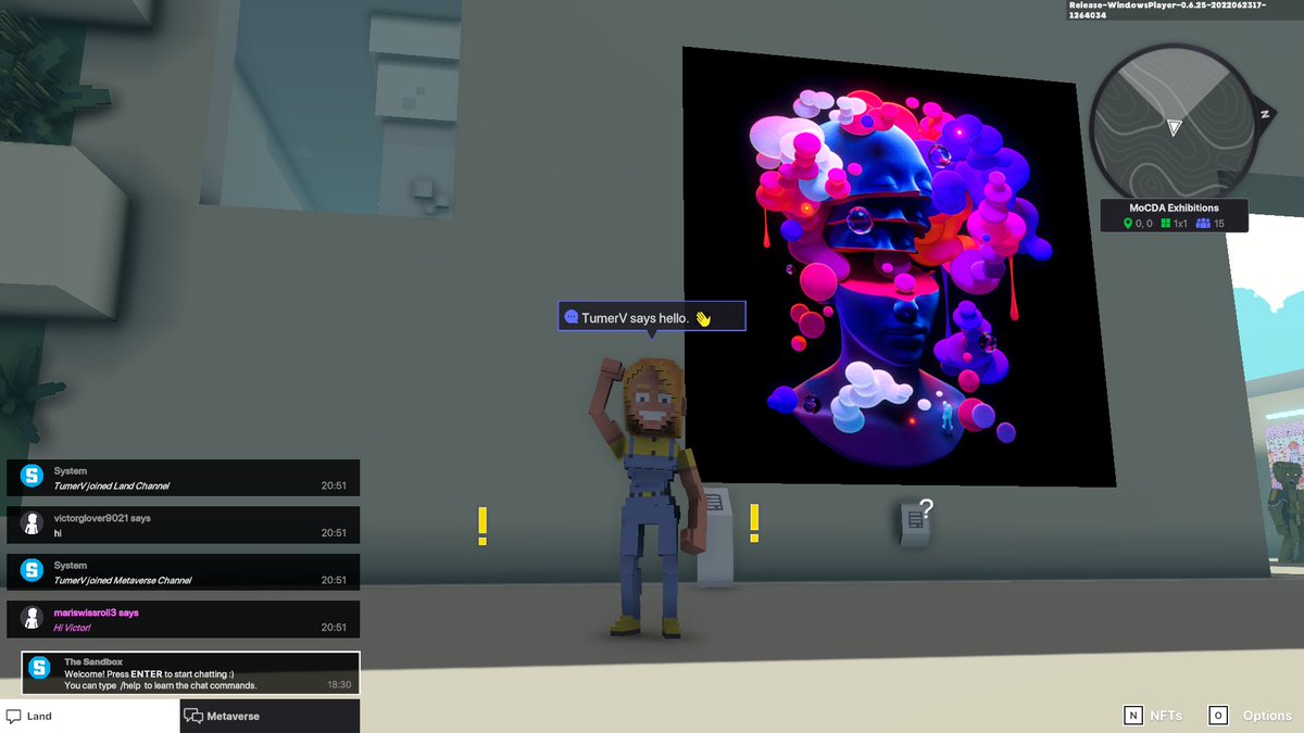 TumerVeysi's tweet photo. @TheSandboxGame @MOCDA_ I just participated in the #TheSandbox weekly contest for a chance to win 200 mSAND! Here is my favorite piece from the ‘Impossible Worlds’ exhibition, check out my screenshot below!
👇 https://t.co/jSpbnqaJb1