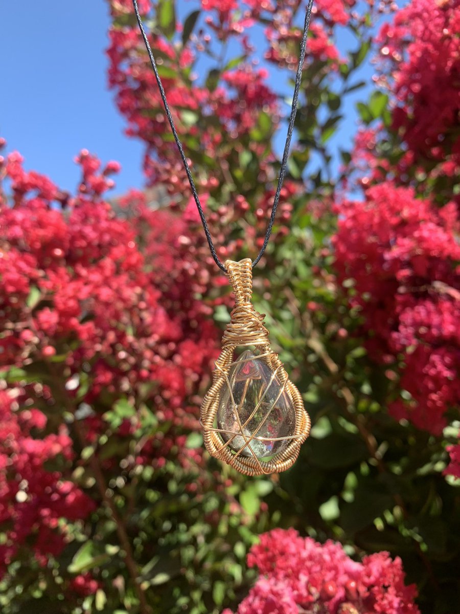 casswraps's tweet photo. if anyone likes this custom garden quartz teardrop pendent i did, i got a couple of these tear drops in so if you are interested shoot me a dm🤩 https://t.co/9LFsuIwWf4