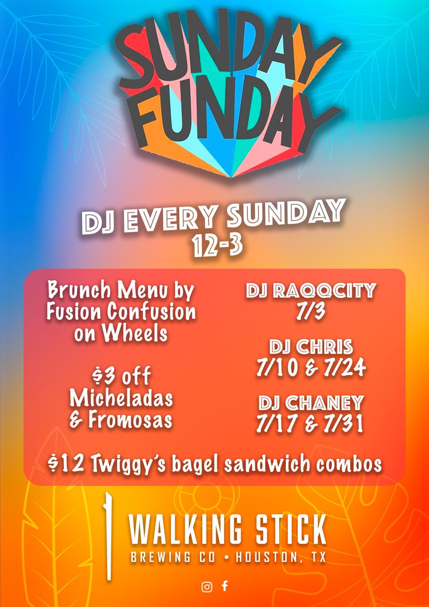 🚨ATTENTION🚨
We have changed our Sunday Funday Hours. Sunday Funday will now be from 12-3 on Sundays.