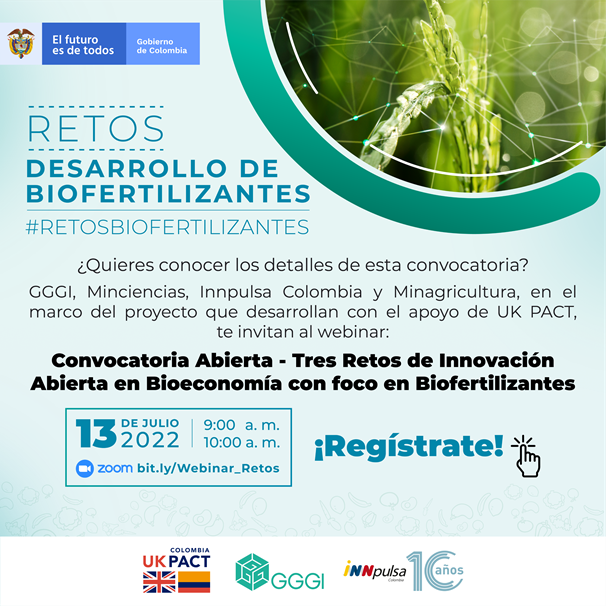 VTSAS's tweet photo. Tenemos 3 #retos de #Innovación #abierta ¿Quieres conocerlos y presentar tu solución? 
Te invitamos a participar este miércoles 13 de julio del #webinar de #retosbiofertilizantes para que conozcas todo sobre esta #convocatoria 
¡Regístrate! https://t.co/Qi7oel1Tft 
@InnpulsaCol https://t.co/UpMidSv9xn