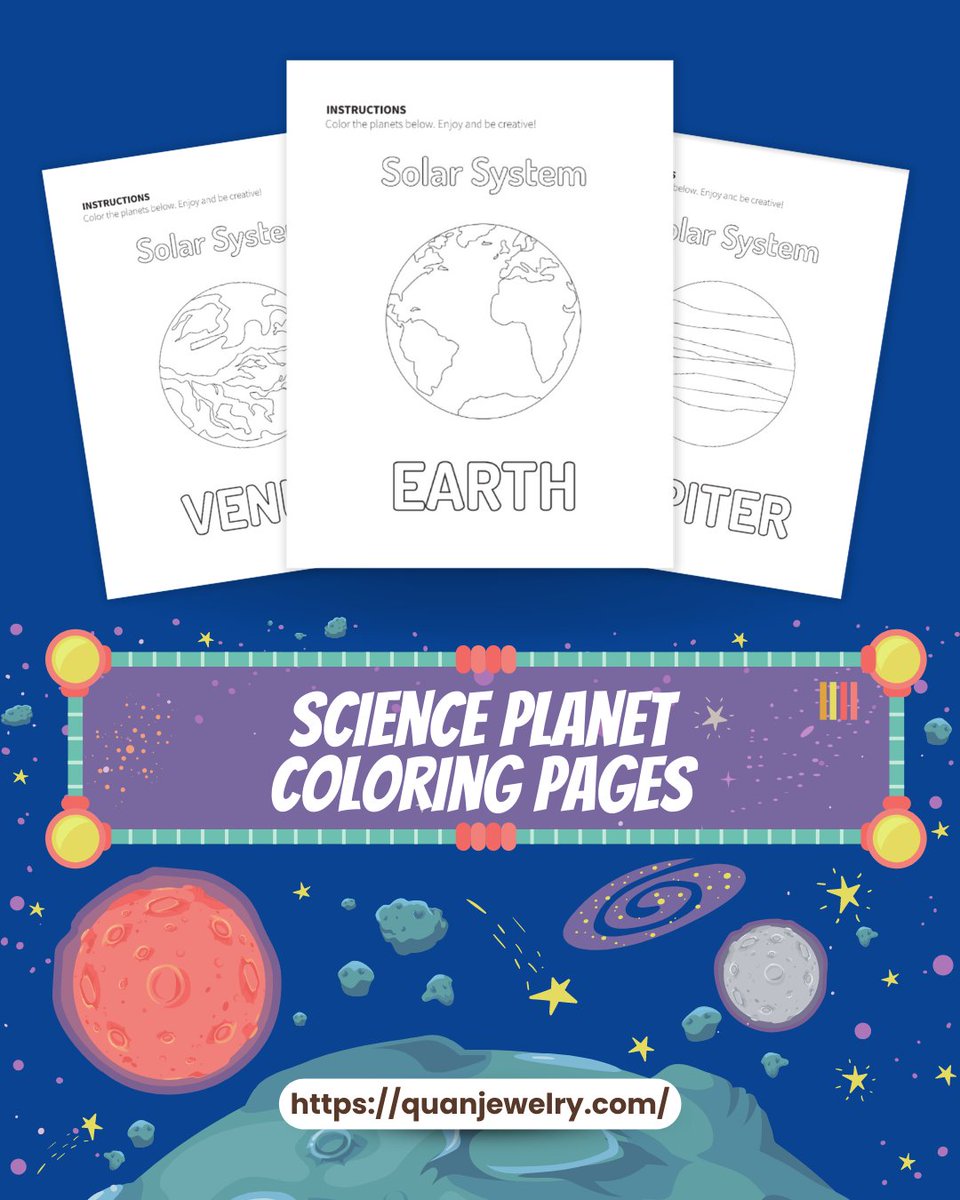 Are you up for some coloring action? Check out these Science Planet Coloring Pages!

Available to download for FREE at quanjewelry.com/products/free-…
#quanjewelry #backtoschool #schoolprintables #school #printables #freeprintables #design #designprints #print #worksheet #schoolworksheet