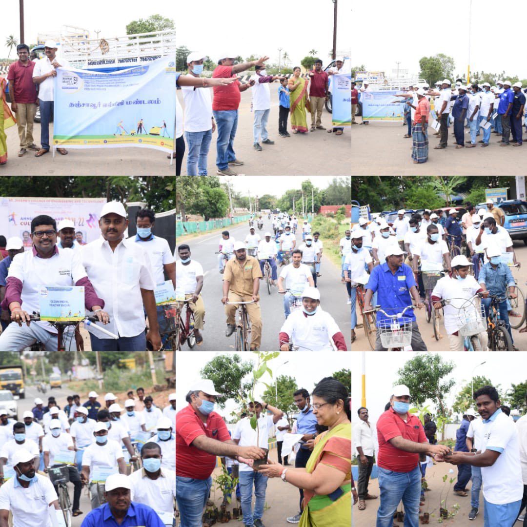 BPCLTanjore's tweet photo. Tanjore LPG territory conducted Cyclothon as part of on going” swachhata Pakhwada” from BPCL pump at Tirukonum Patti, Tanjore-Pudukottai road. Program started with Pledge followed by Cyclothon for a stretch of 1Km. #SwachhataPakhwada #SwachhBharat @BPCLimited https://t.co/RMJTgPYJNd