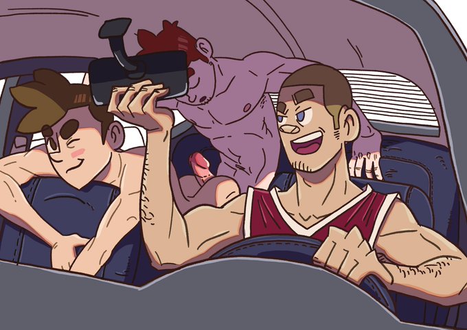 2 pic. Is it #pornfolio already? Just in case, I draw the gay college life at #NSFW College https://t