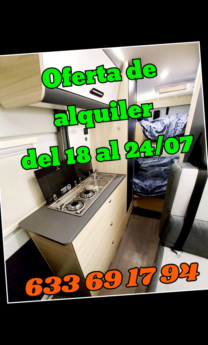 Alquiler de Furgonetas Camper, es un vehículo nuevo de 2022, alta gama con extras, viene equipada con todo, placas solares, conversor, incluyendo menaje, sillas y mesas etc etc, precio especial del 18 al 24 de julio por 600€