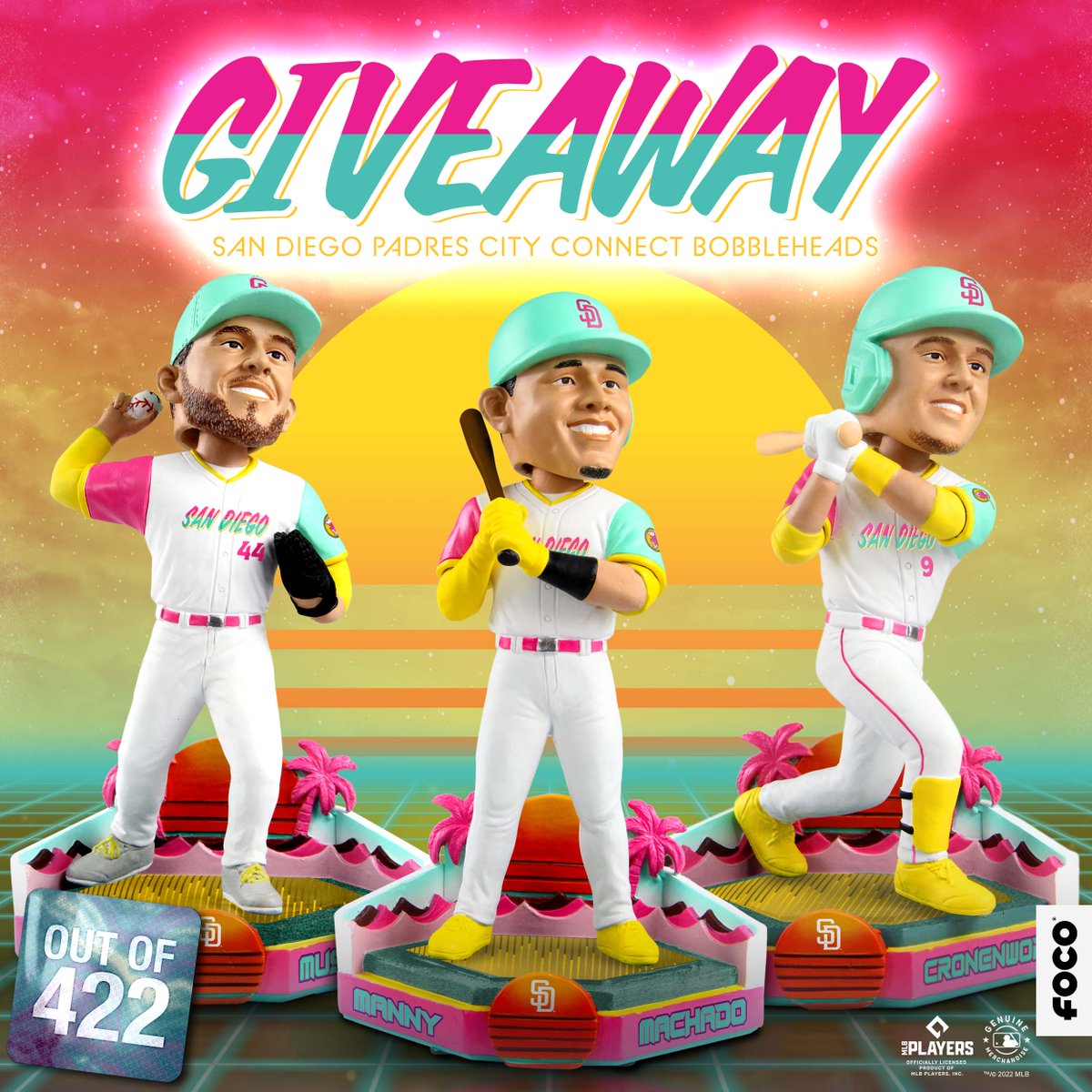 GaslampBall's tweet photo. We are partnering with @FOCOUSA and giving away one of these Padres City Connect Bobbleheads!

TO ENTER:
1. RT this post
2. FOLLOW @GaslampBall @focousa &amp; @focobobbles
3. Reply with your favorite Padres GIF

Winner will be chosen later today! US &amp; CA entries only https://t.co/YHlsxsaXPq