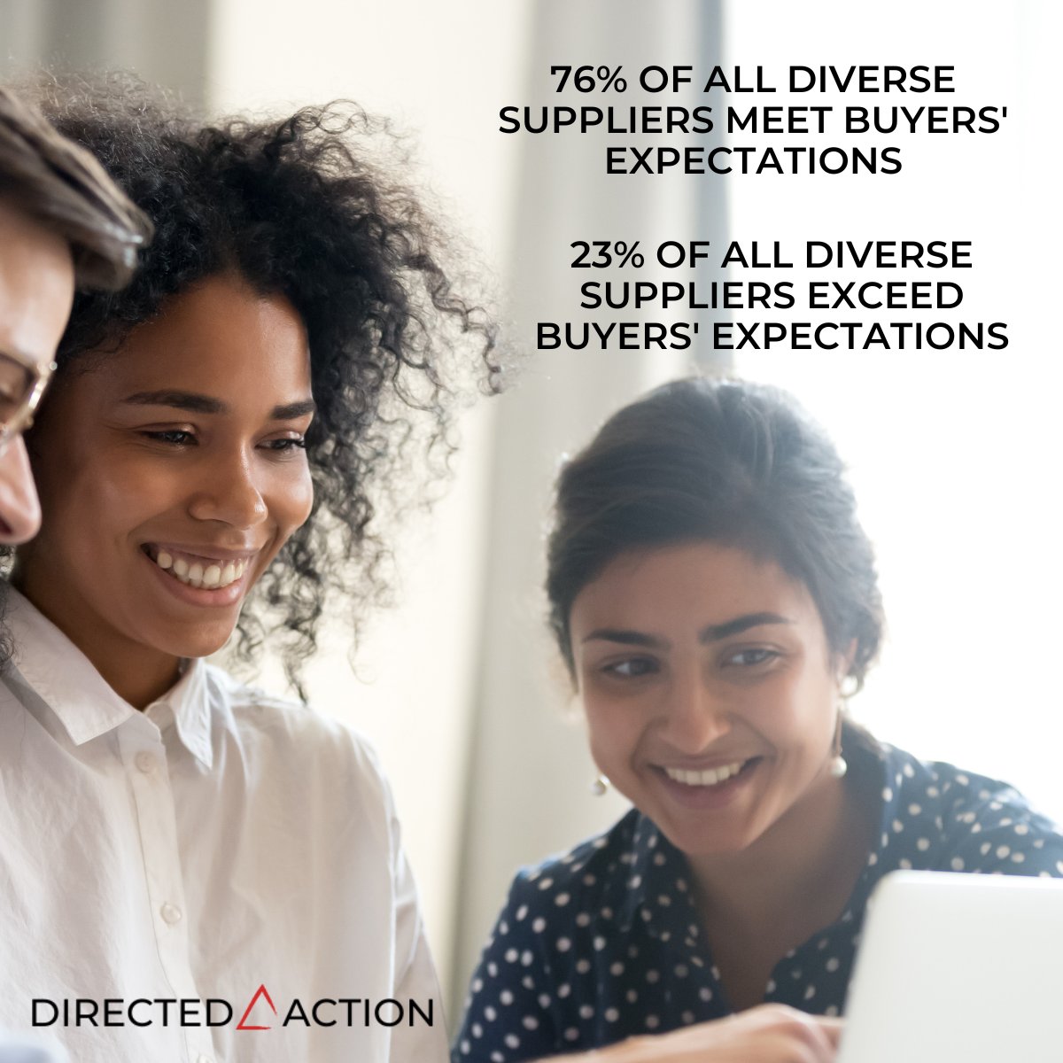 Did you know that 76% of all diverse suppliers meet buyers' expectations and another 23% exceed them, according to the Supplier Diversity Performance Study, The Hackett Group 2019. To find out more about the many benefits of Supplier Diversity go to loom.ly/u5mFz0c