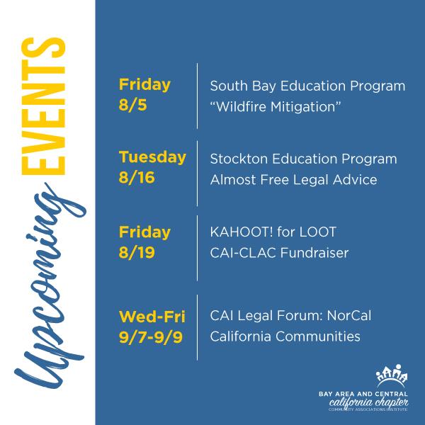 CAIBayCen's tweet photo. SAVE THE DATES! We have lots of exciting events planned ahead! Here’s a look at what’s coming in August and early September. Watch your email or visit https://t.co/zw7nhkoSM2 to learn more. 

#WeAreCAI  #BayCenEvents https://t.co/iaAvmPuVyT