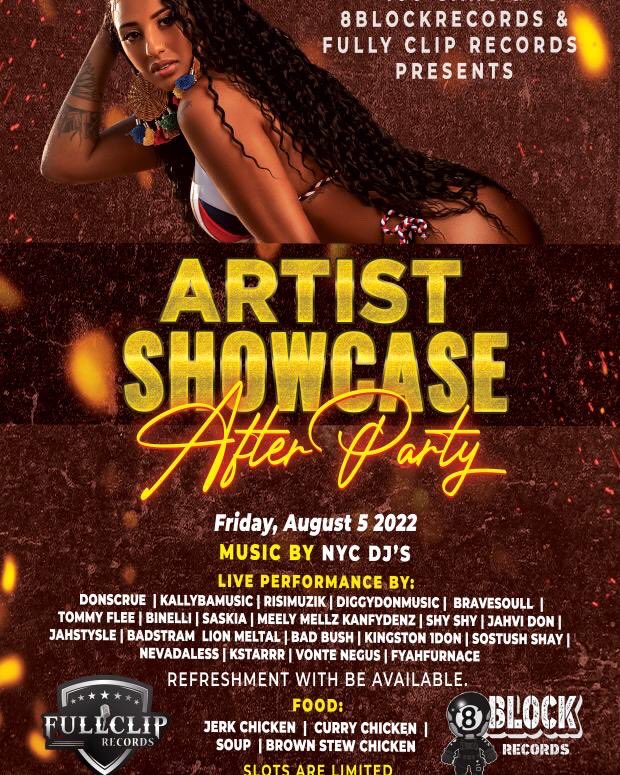 RuptionDj's tweet image. 🎱BLOCK-RECORDS 
FULL CLIP RECORDS 
100 GANG 
 PRESENT ARTIS SHOWCASE          AFTERPARTY 

Friday August 5 2022 
Music by: NYC Dj’s   
Slots or limited 

#nyc #Queens #jamaica #Explore #Showcase  #NewMusic #Support