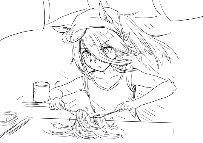 #ウマ娘
#マンハッタンカフェ
やんなそうだけど焼きそば焼いて欲しい 