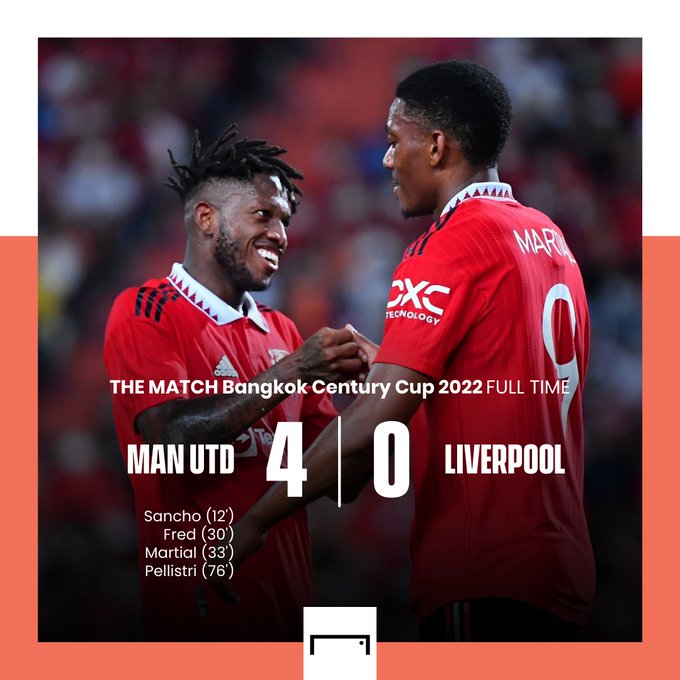 Utd_Rwandy's tweet photo. Pellistri ,martial,fred, sancho all on the score sheet today⚽♥️
Great work done boys💪
Eric bailly very strong  Malacia ✅ 
Darwin nunez 😂😂 https://t.co/iHWeVQGphW