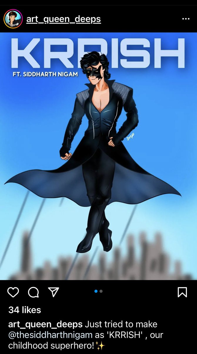 siddnigam_off's tweet photo. If krrish  has a son he can also be krrish to help his father fight the enemies 😅😛 hehe lovely edit #artqueendeep #krrish https://t.co/NPw3u0dUEx