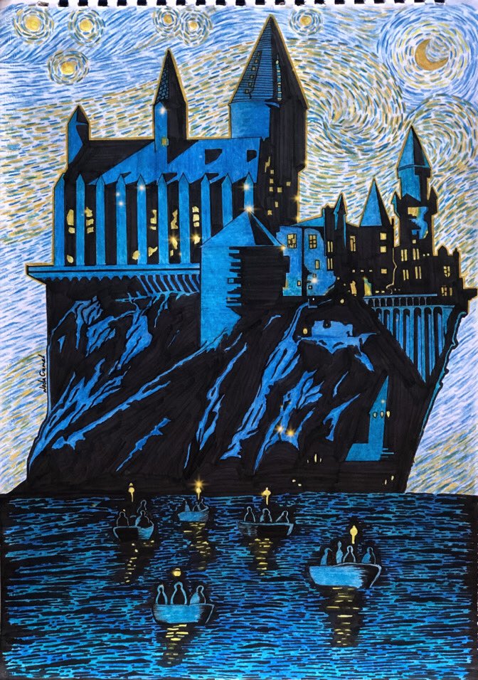 NadaGamal741's tweet photo. Starry Hogwarts △⃒⃘✨ https://t.co/q9FqcMksmL