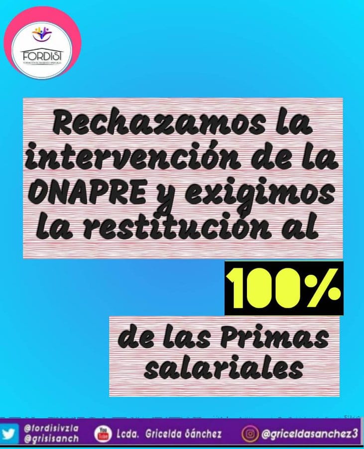 oamj32's tweet photo. #PAGOYAEVALUACIONESMPPE 
@MPPEDUCACION @NicolasMaduro @onapre_oficial Restitución de las Primas Salariales Ya.

La ONAPRE sin piedad violó de manera flagrante derechos adquiridos referente a la Progresividad Laboral de beneficios.
 ONAPRE y el MPPE paguen los justo. https://t.co/YUsIjWgZvQ
