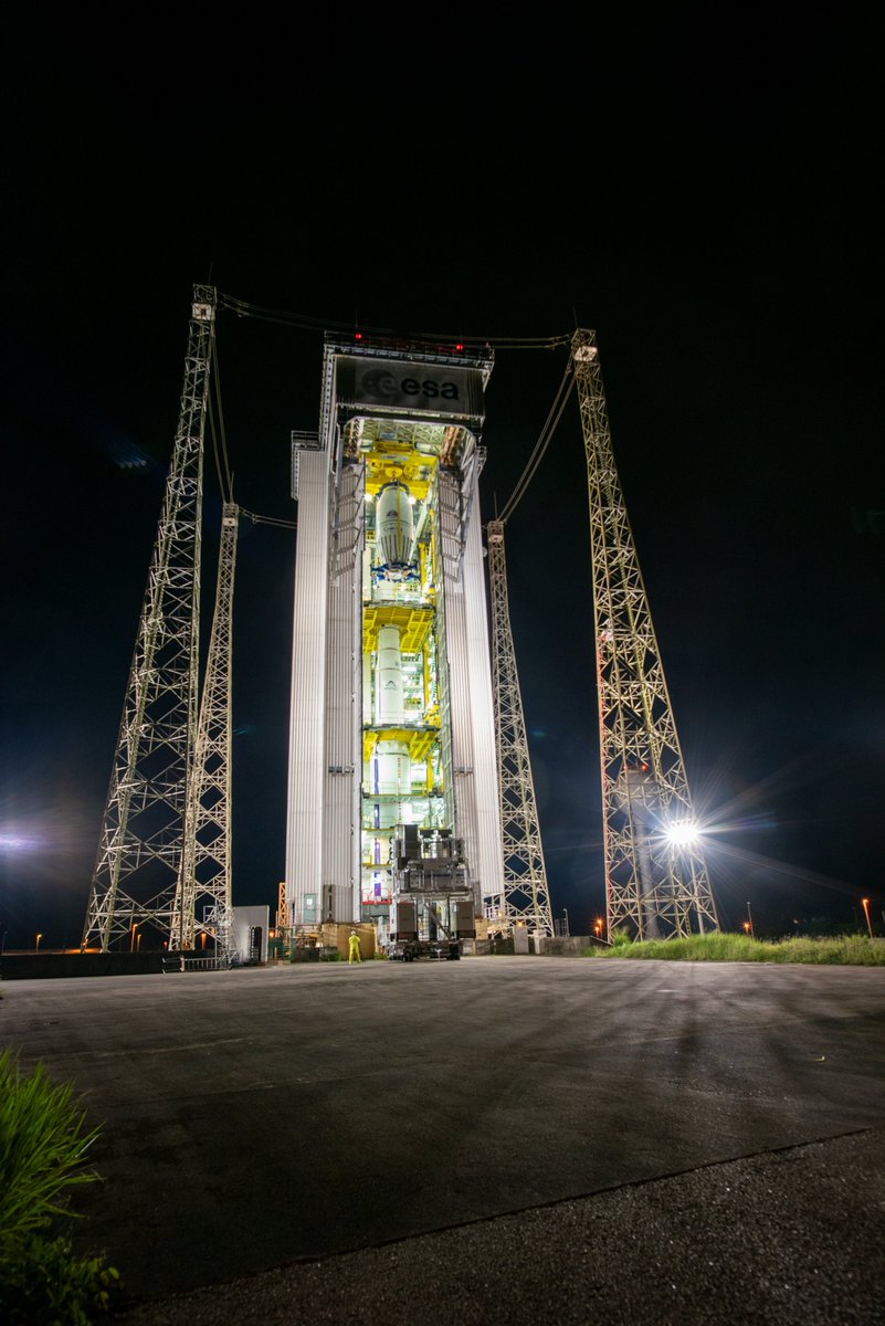 #VV21 watch live TOMORROW on ESA Web TV: Broadcast begins 12:45 CEST/11:45 BST - liftoff at     13:13 CEST/12:13 BST/11:13 UTC/08:13 Kourou #LARES2 esa.int/Enabling_Suppo…