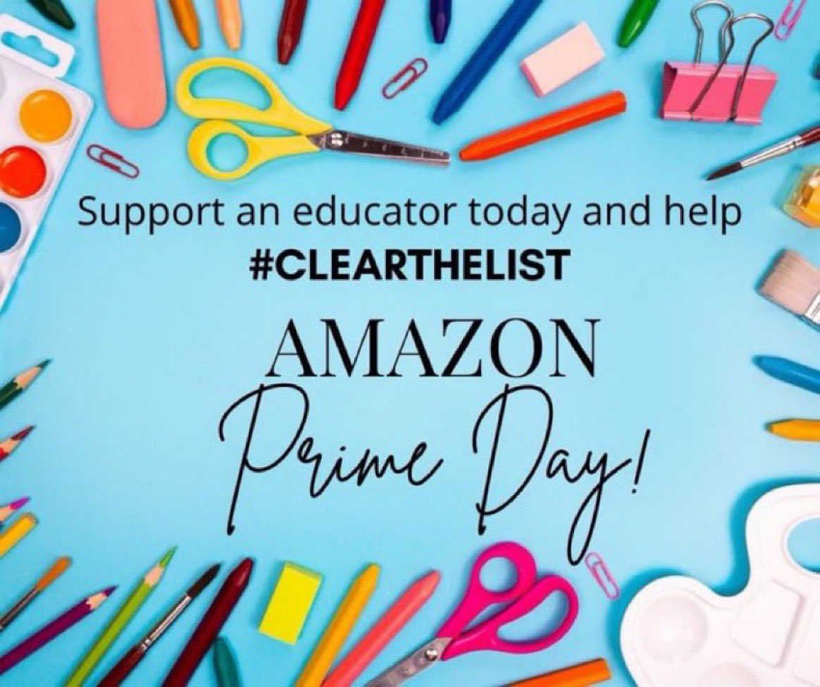 Teachers, drop your list for RT and let’s #clearthelist this #PrimeDay. Everyone please show some 💜 for #teachertwitter today! #BetterTogether Here’s my list: amazon.com/hz/wishlist/ls…