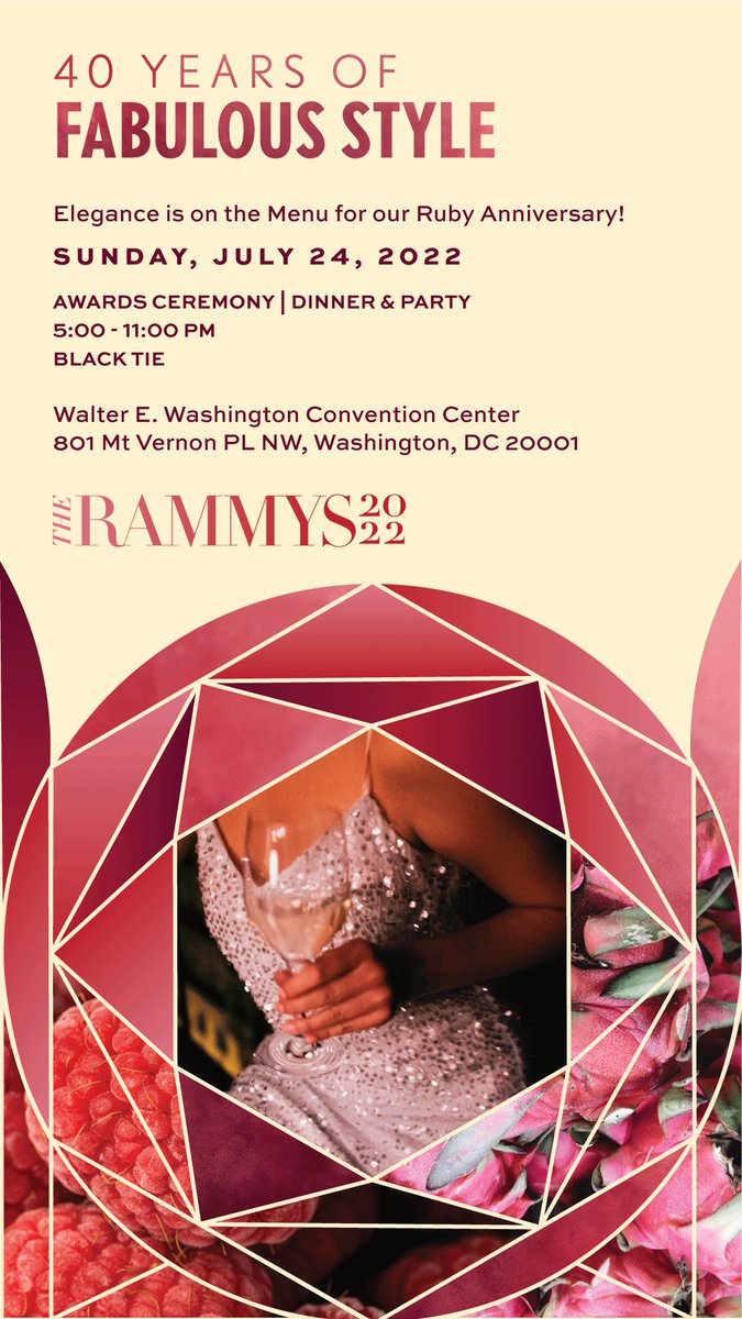 RAMWdc's tweet photo. #RAMMYS22 is just #12DAYS away! Don't miss @BizBash's #1 DC foodie event ✨🥂 Tix are selling (really) fast - ACT NOW to eat, drink, dance & celebrate the best of #dininginthedmv 🎉 // 🔗 Visit https://t.co/UkS3xOy7kf 🎟️ #RestaurantsForever #FoodProm #BlackTie #Glam #DMV https://t.co/zhIHjFm4fO