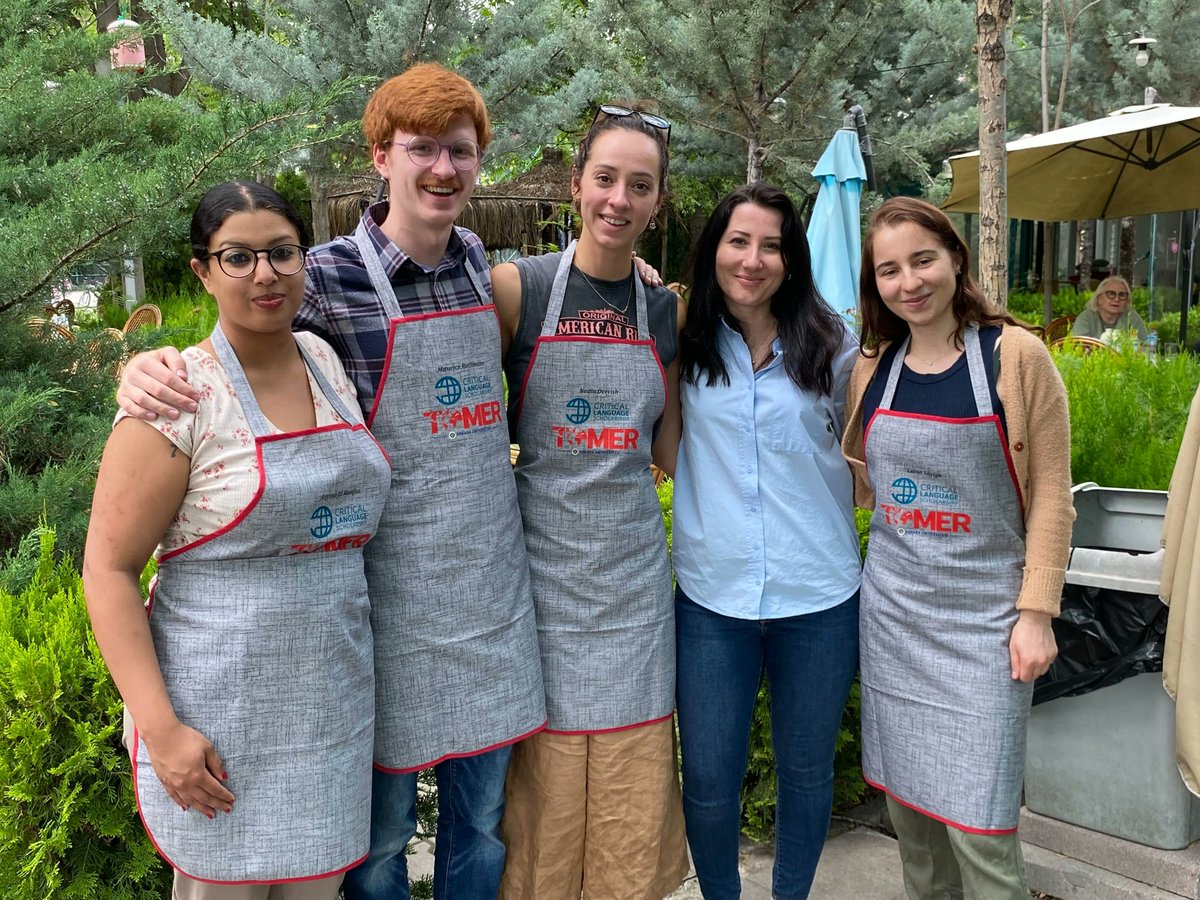 CLSscholarship's tweet photo. #CLSTurkish scholars participate in a cooking class preparing Çiğ Köfte. This traditional Turkish dish originates from Şanlıurfa, a city in Southeastern Turkey, and combines fine bulgur, spices and raw ground beef (although there are also many vegan versions!). Yum! @ECAatState https://t.co/7CbhMFjIht