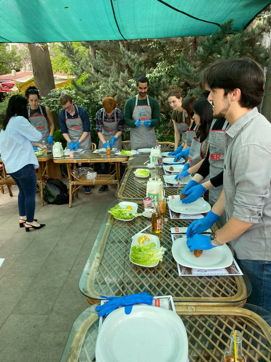 CLSscholarship's tweet photo. #CLSTurkish scholars participate in a cooking class preparing Çiğ Köfte. This traditional Turkish dish originates from Şanlıurfa, a city in Southeastern Turkey, and combines fine bulgur, spices and raw ground beef (although there are also many vegan versions!). Yum! @ECAatState https://t.co/7CbhMFjIht