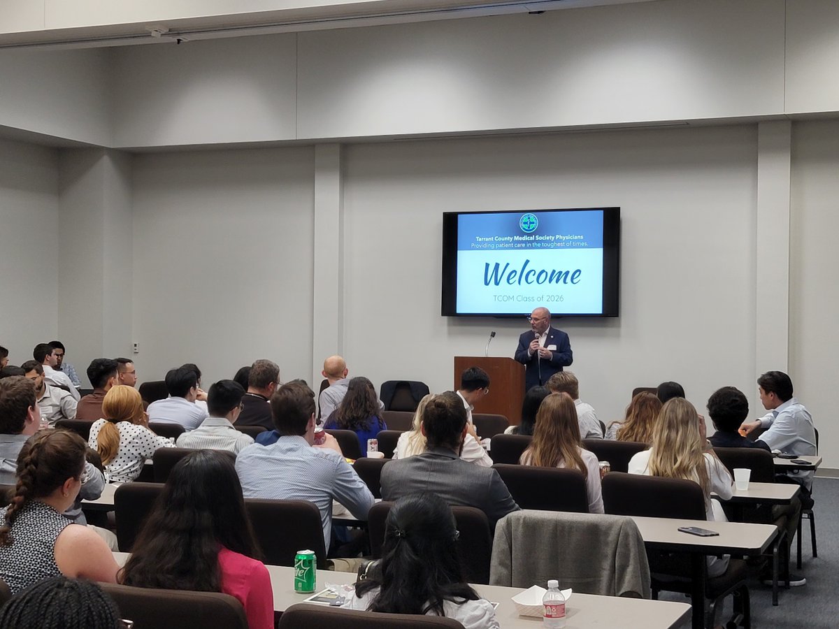 TarrantCountyMS's tweet photo. We had a wonderful time hosting a welcome event for TCOM Class of 2026 yesterday! Congratulations - we are excited to have you join the Tarrant County medical community! #futureofmedicine #studentdoctors https://t.co/wL9JHUXq61
